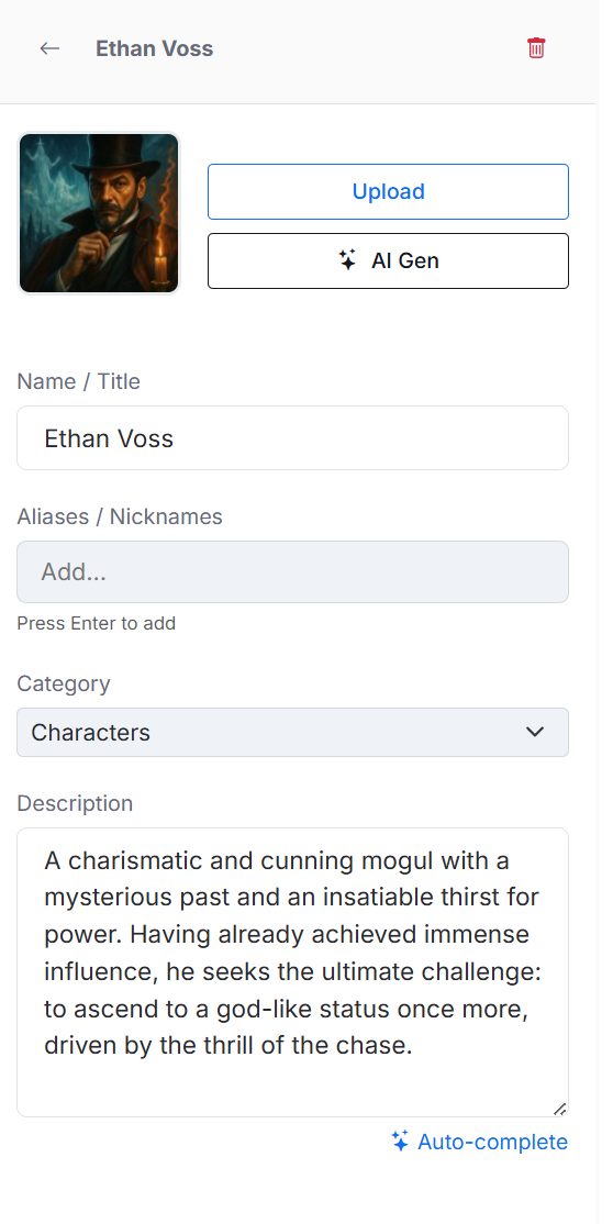 Location profile with aliases and descriptive notes