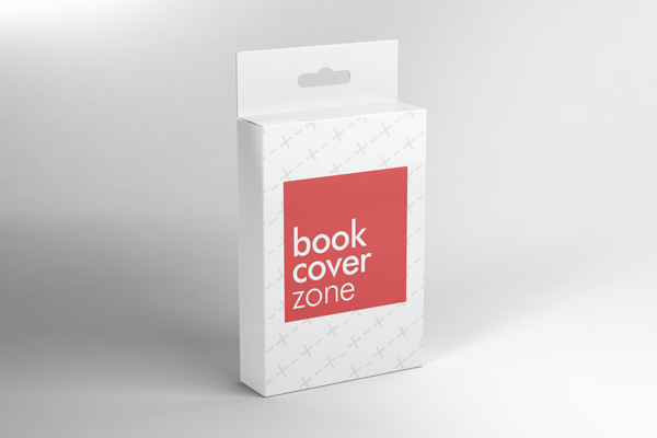 3D Half Side View Rectangle Hanger Tab Hang Box Mockup
