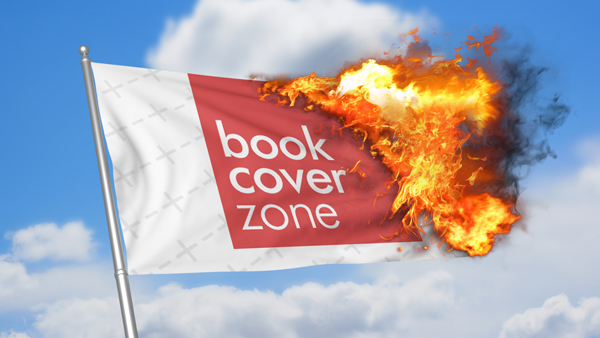 3D Realistic Burning Flag Mockup