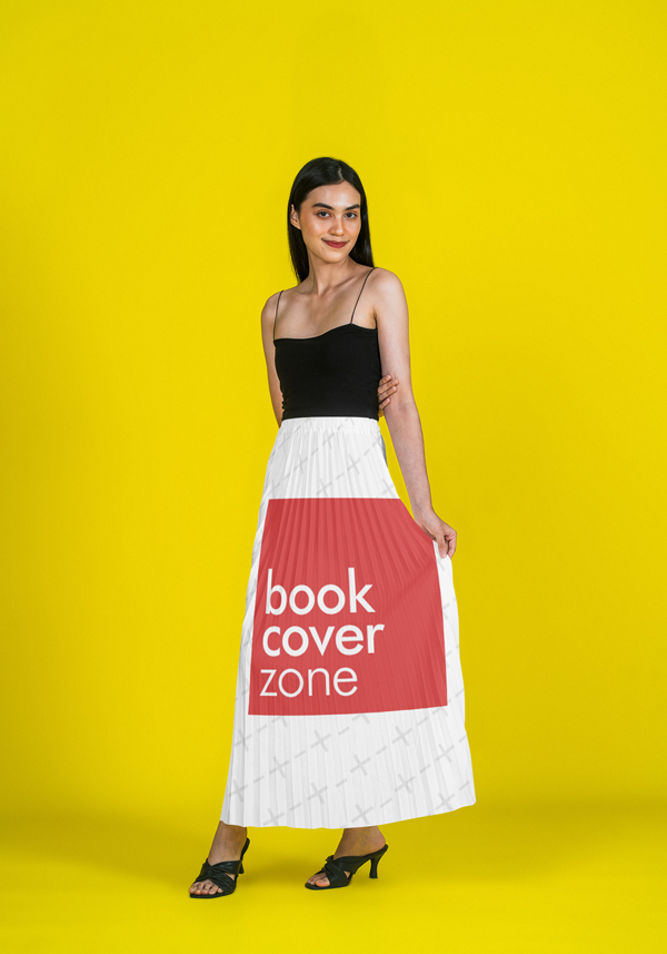 Woman Posing with Long Skirt Mockup