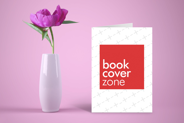 5x7 Standing Foldable Card on Pink Floral Background