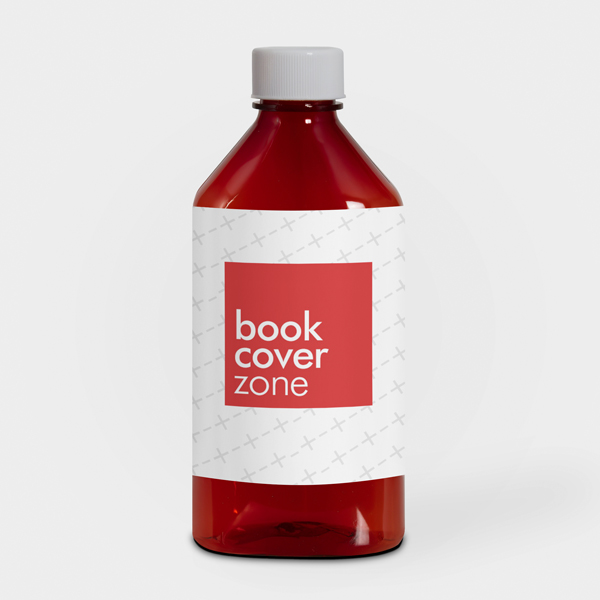 Amber Liquid Bottle with White Cap