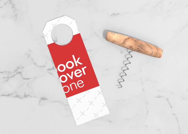 Wine Bottle Label Tag Mockup