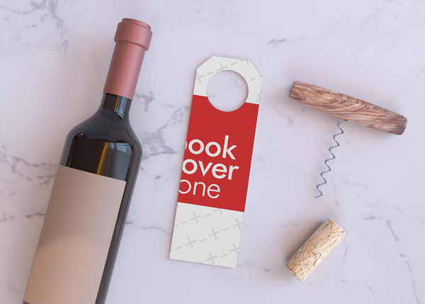 Wine Bottle Label Tag Mockup
