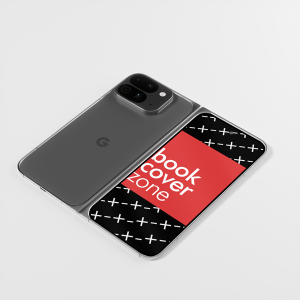 Back View of Google Pixel 9 Pro Fold Phone Mockup