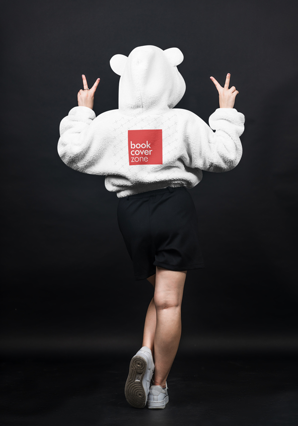 Bear Hoodie Mockup with Woman