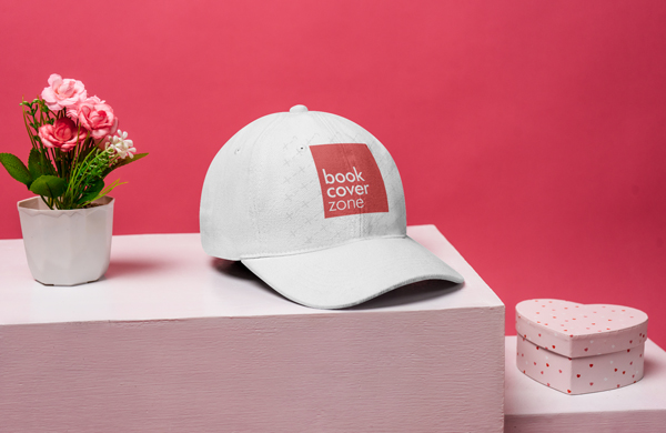 Baseball Hat Mockup with Valentine's Gift Box