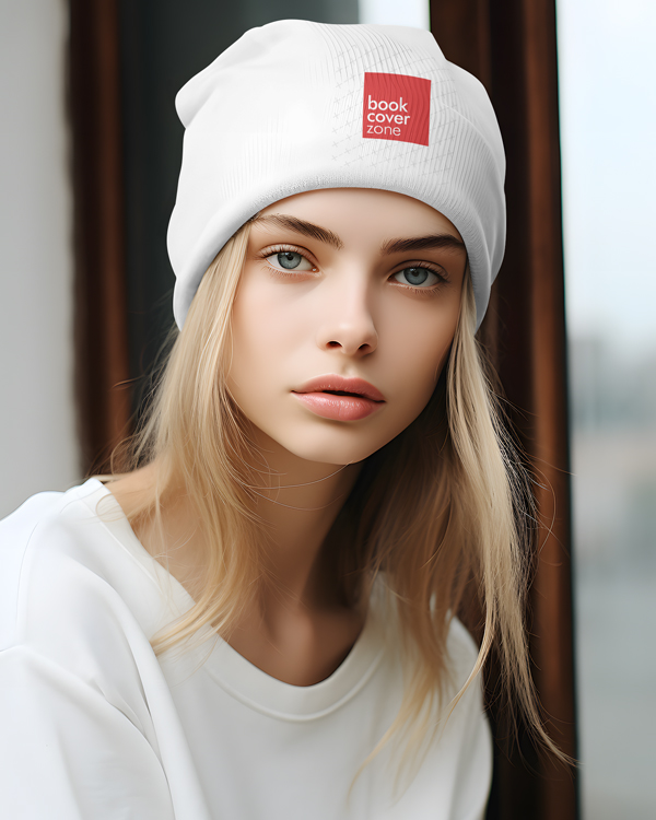 Beanie Hat Mockup Generator on Female Model