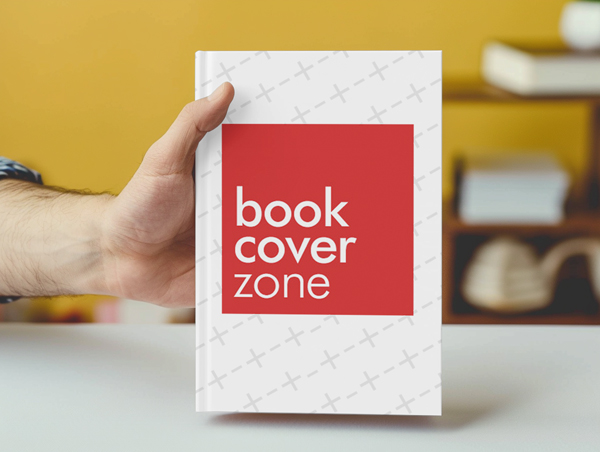 Book Cover Mockup Held by Writer