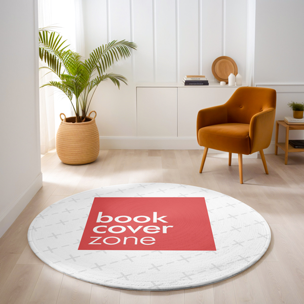 Circular Rug Mockup for Living Room