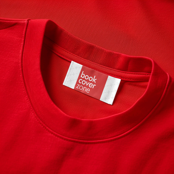 Clothing Tag Mockup on Red Dress