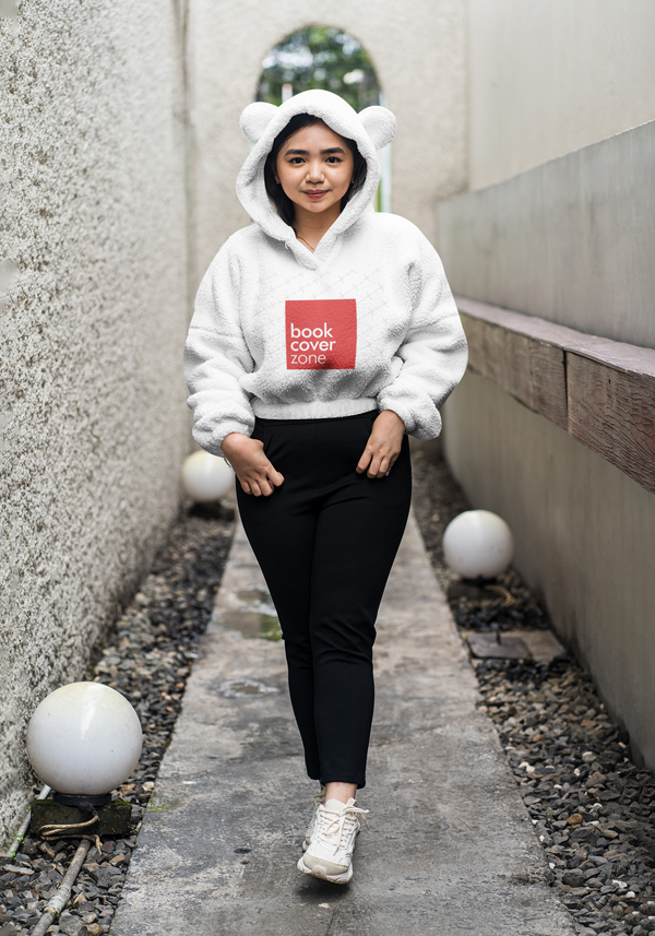 Girl Posing Outside on a Hoodie Mockup