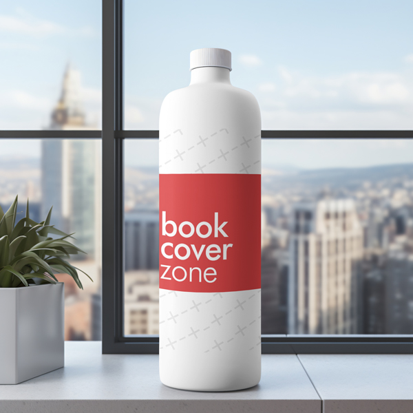 White Shampoo Bottle Label Mockup