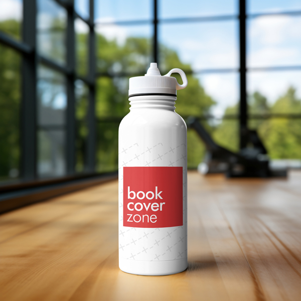 White Gym Water Bottle Mockup
