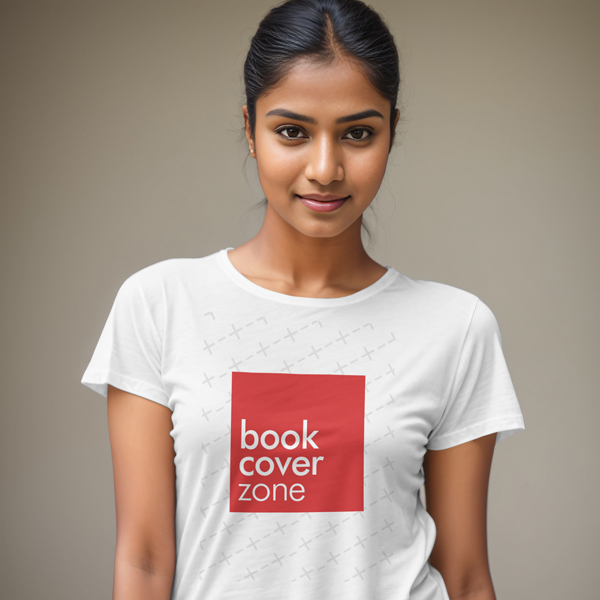 Indian Female Model Posing with Round Collar T-Shirt Mockup