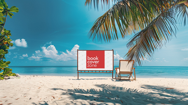 Landscape Poster Mockup on Beach