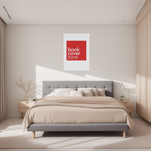 Large Poster Mockup in Modern Bedroom