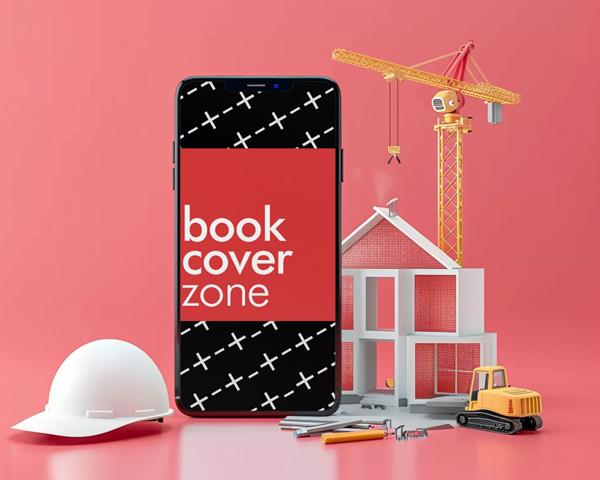 Large Smartphone Screen Mockup with Miniature Real Estate Background