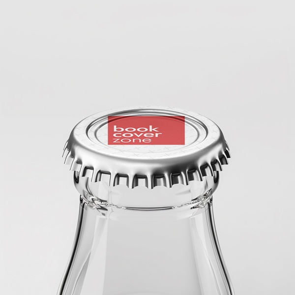 Metal Cap Mockup on Glass Bottle