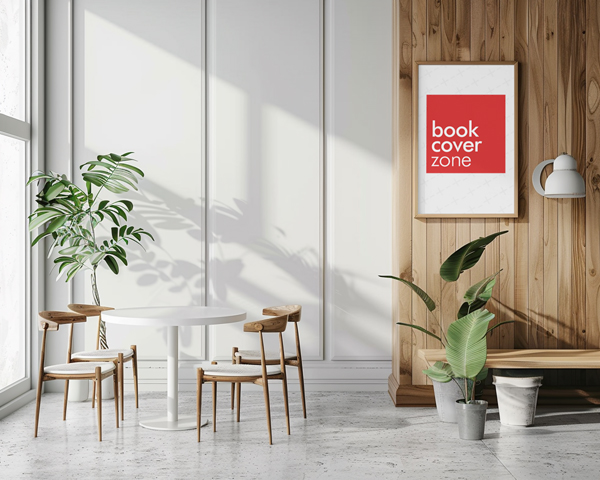 Wooden Frame Mockup in Classic Cafe