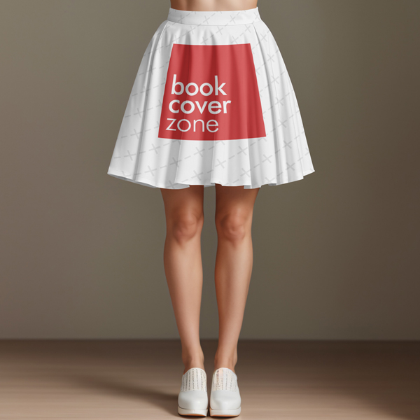 Model Posing in a Line Skirt Mockup