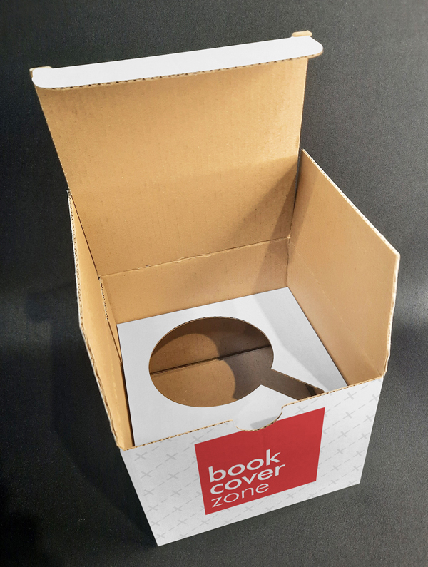 Cardboard Box Packaging Label Mockup