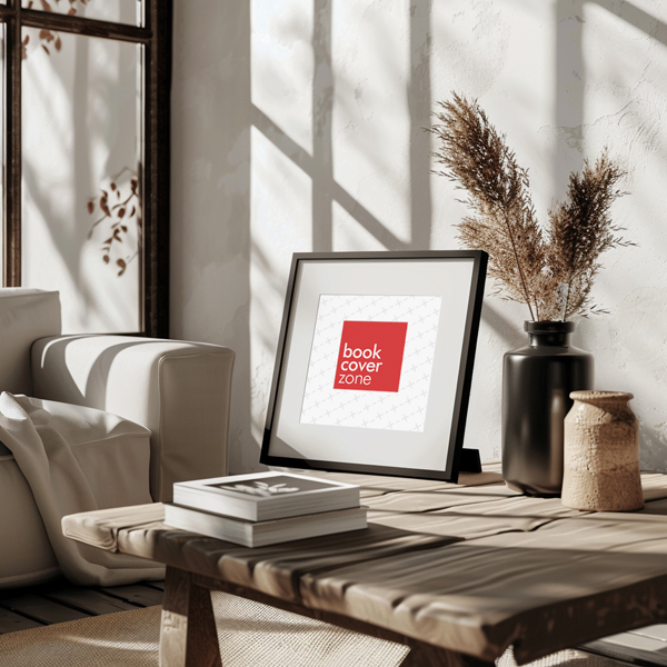 Modern Living Room Painting and Photography Frame Mockup