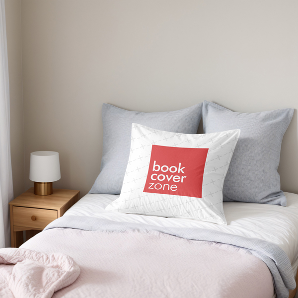 Pillow Cover Mockup Generator on Bed