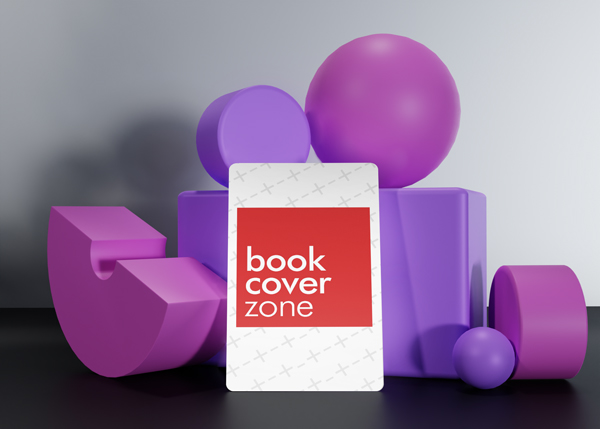 Portrait Round Corner Business Card Mockup with 3D Items