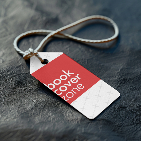 Price Tag Mockup in Dark Background