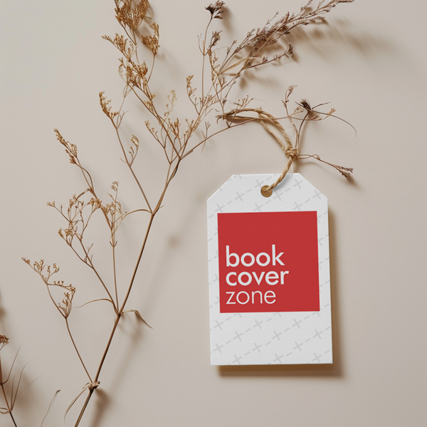 Single Tag Mockup on Beige Background