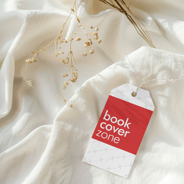 Single Tag Mockup in Beige Background