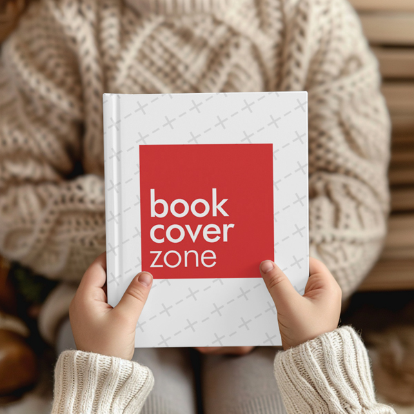 Small Kid Holding Book Mockup