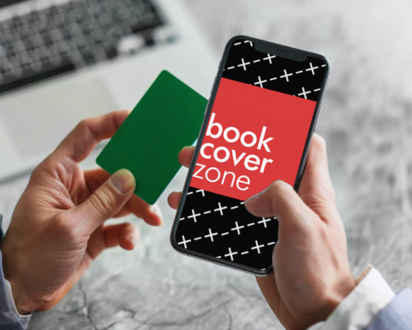 Smartphone Screen Mockup with Person Holding Card