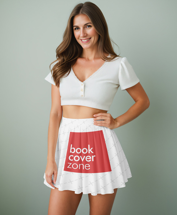 Smiling Woman in Mini Skirt Mockup