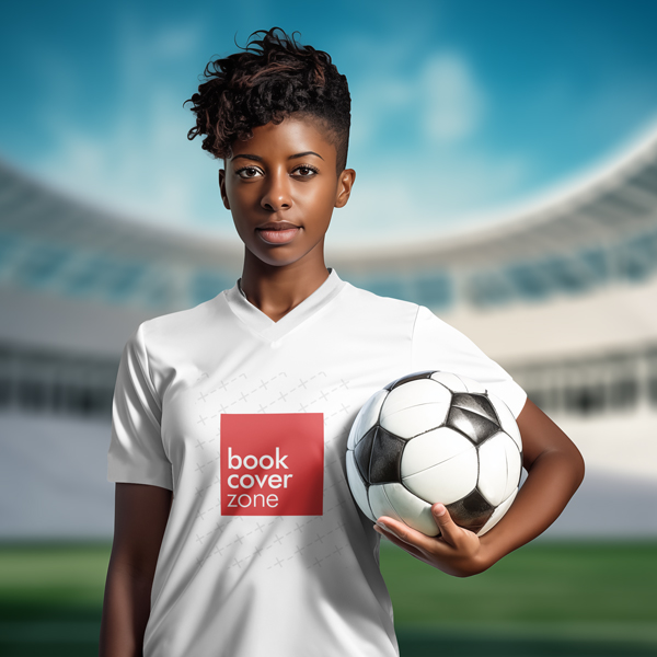 Soccer Jersey Mockup with Black Female Player