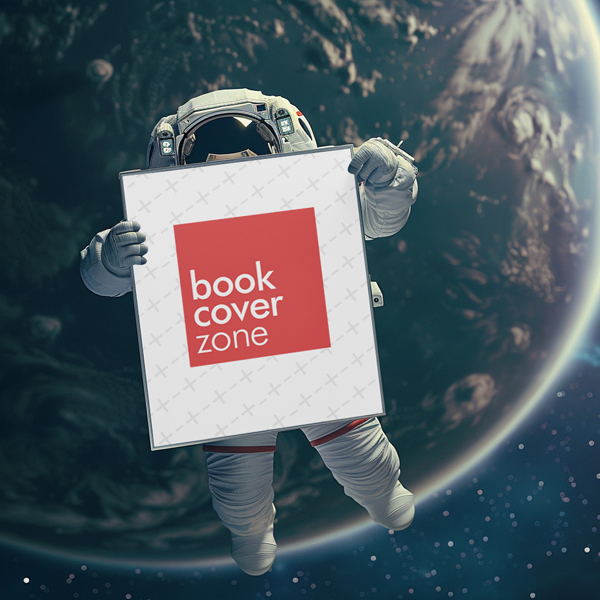 Astronaut Holding a Paper Mockup