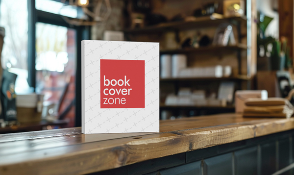 Square Menu Card Mockup at Old Style Bar