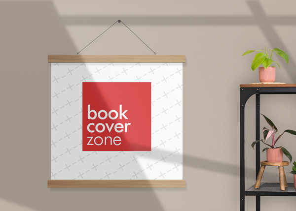 Square Wooden Poster Hanger Mockup Generator