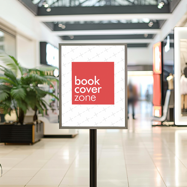 Stand Signage Mockup for Large Shopping Center