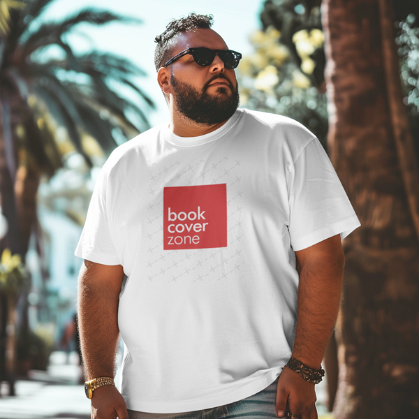 Plus-Sized Man Outdoor T-Shirt Mockup Generator