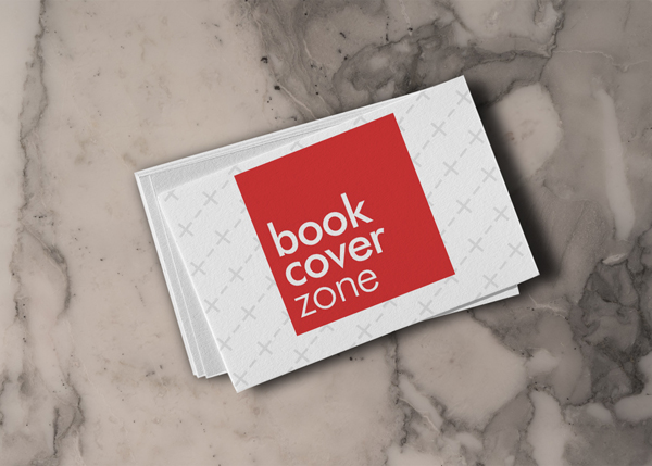 Top View Business Card Mockup