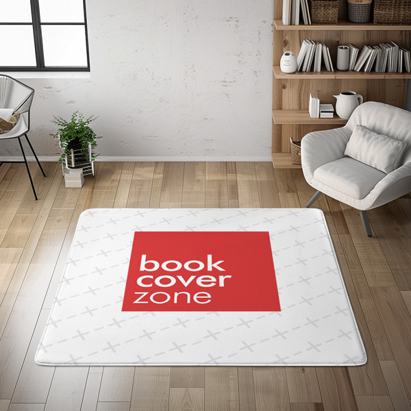 Top View of Square Sized Rug Mockup