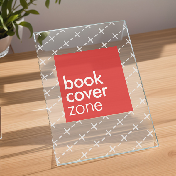 Transparent Glass Case Mockup Generator on Wooden Table