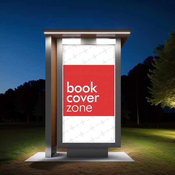 Vertical Billboard Mockup Generator at Night