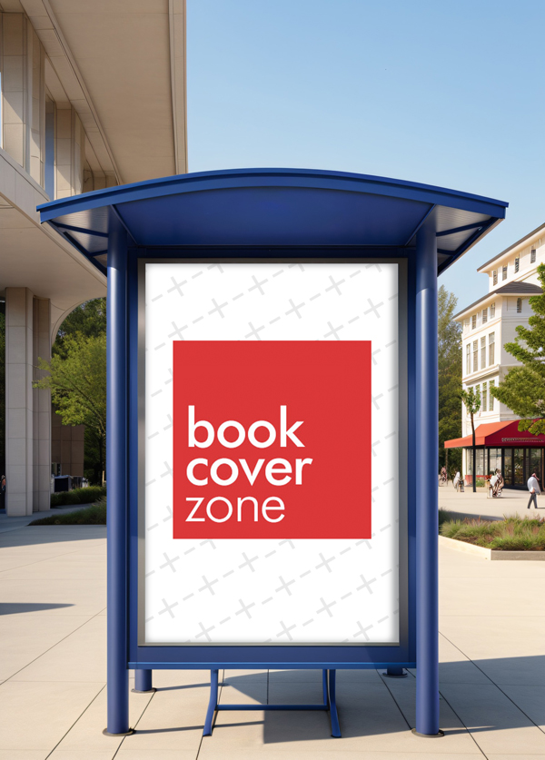 Vertical Billboard Mockup on Bus Shelter