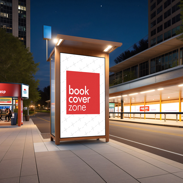 Vertical Street Billboard Mockup Generator at Night