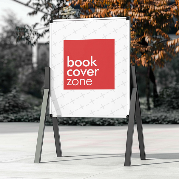 White Sandwich Board Mockup for Corporate Programs