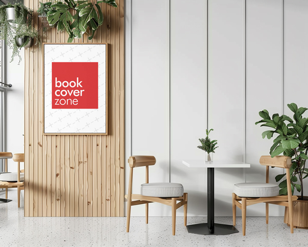 Wooden Frame Mockup for Minimalist Cafe Design