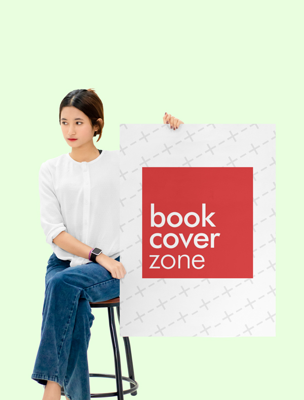 A1 Paper Mockup with Woman